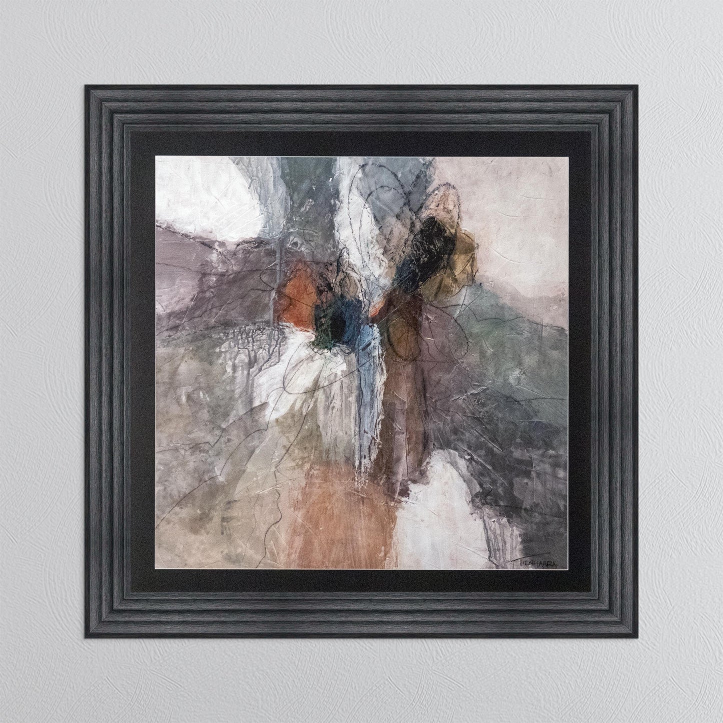 Abstract Bloom 2 with Black Mount Framed Wall Art