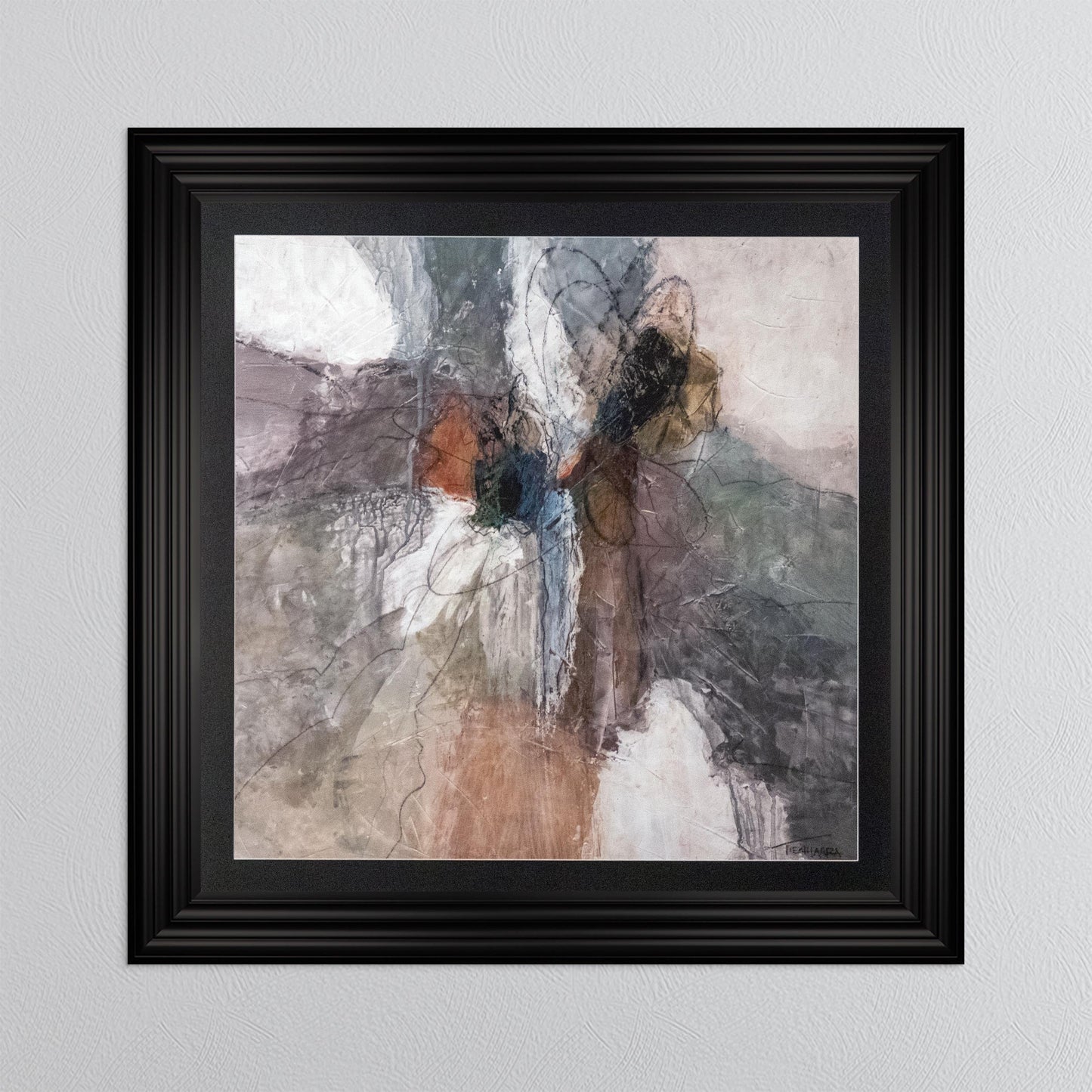 Abstract Bloom 2 with Black Mount Framed Wall Art