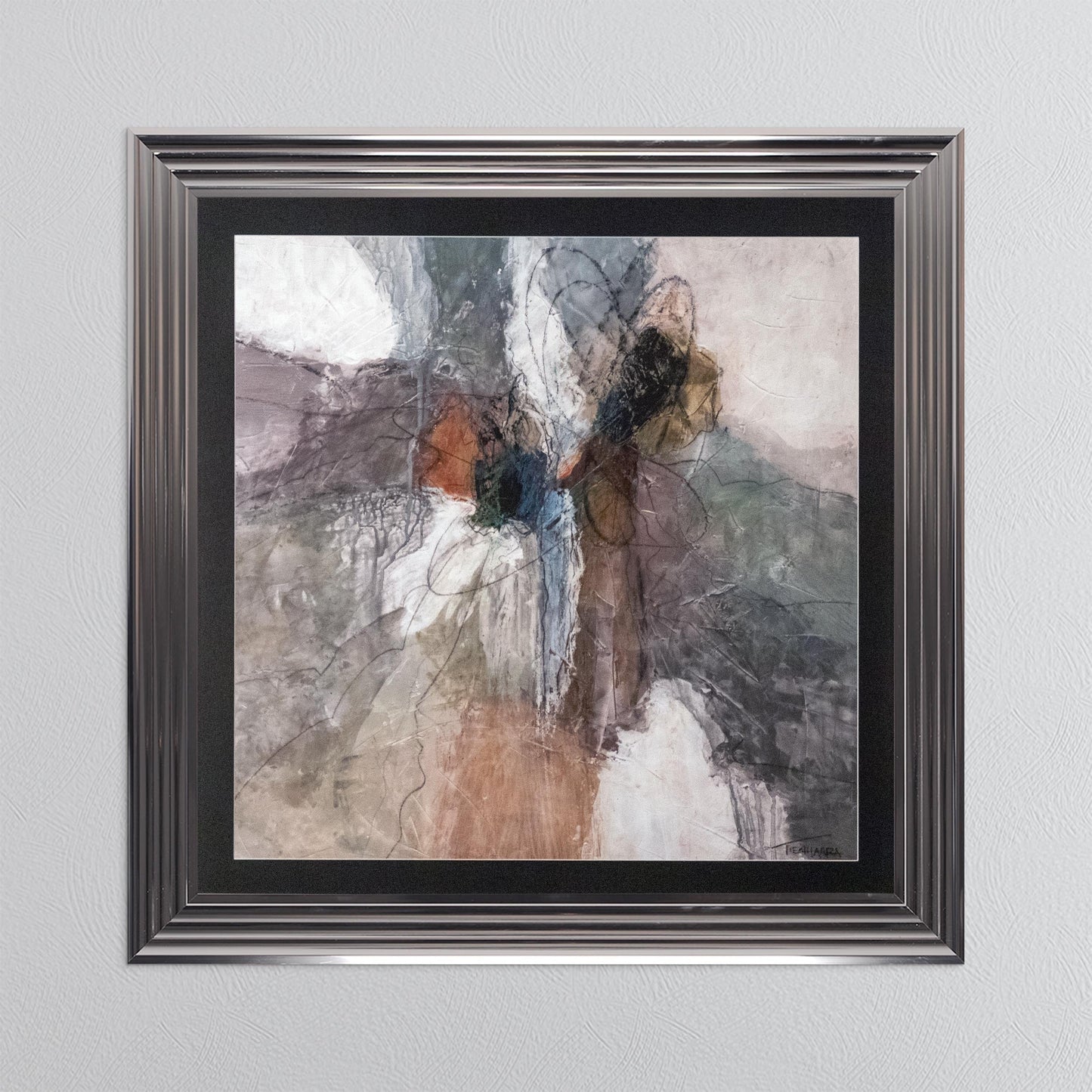 Abstract Bloom 2 with Black Mount Framed Wall Art