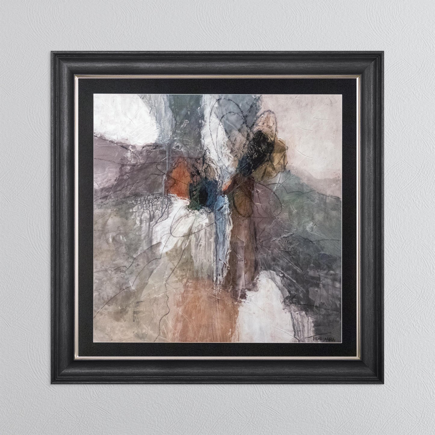 Abstract Bloom 2 with Black Mount Framed Wall Art