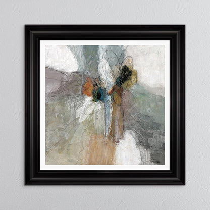 Abstract Bloom 2 with White Mount Framed Wall Art