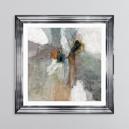 Abstract Bloom 2 with White Mount Framed Wall Art