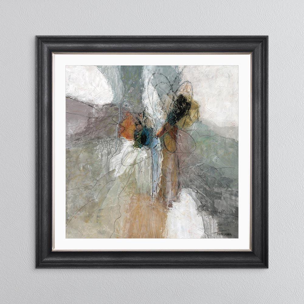 Abstract Bloom 2 with White Mount Framed Wall Art