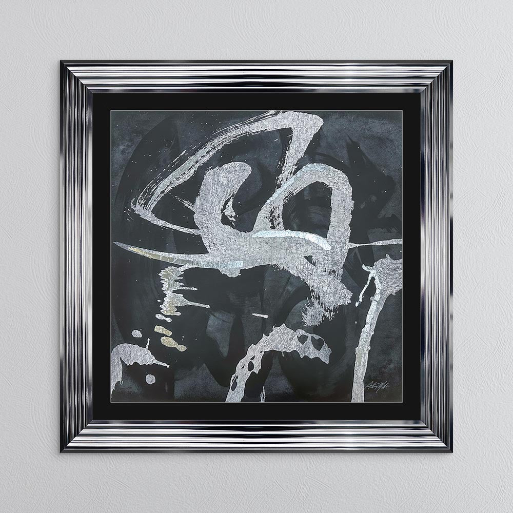 Abstract Swirls No. 1 with Black Mount Framed Wall Art