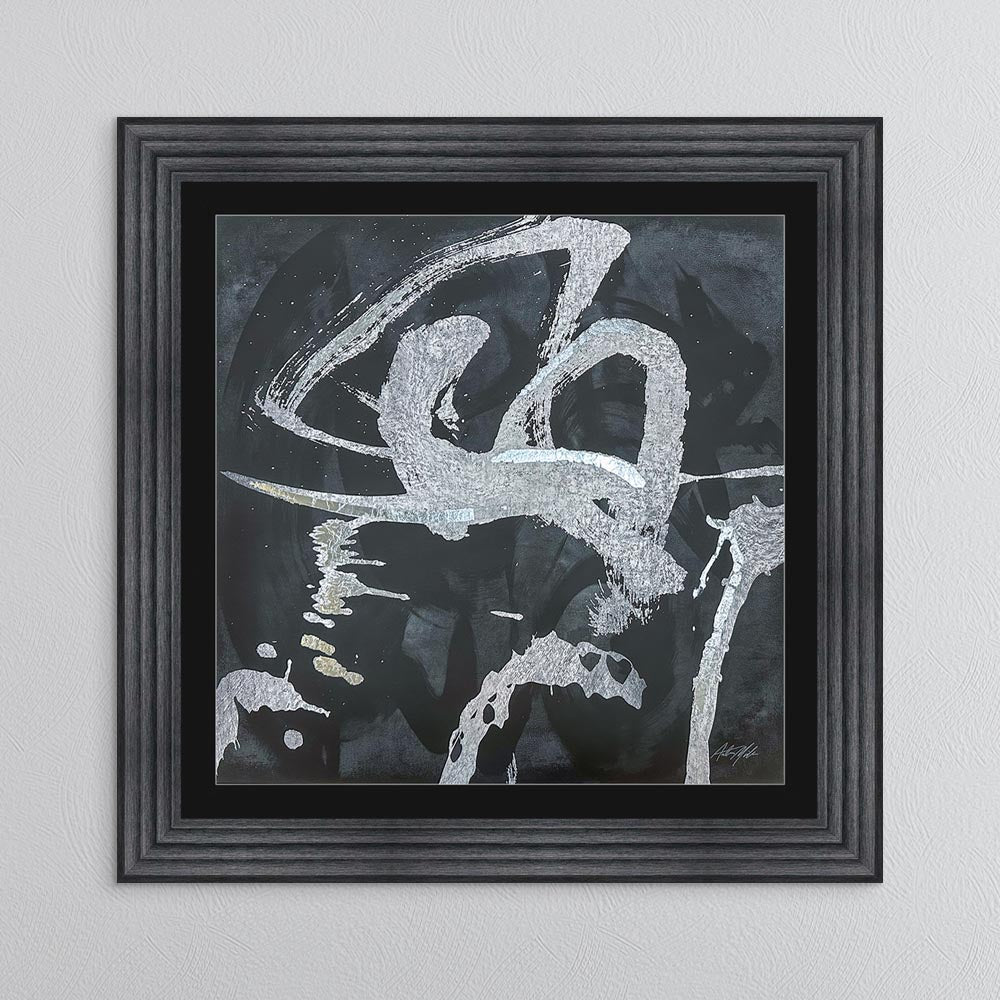 Abstract Swirls No. 1 with Black Mount Framed Wall Art
