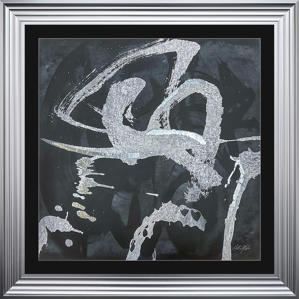 Abstract Swirls No. 1 with Black Mount Framed Wall Art