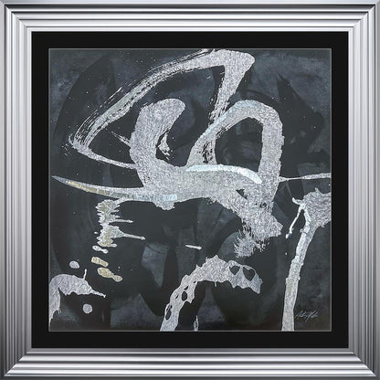 Abstract Swirls No. 1 with Black Mount Framed Wall Art
