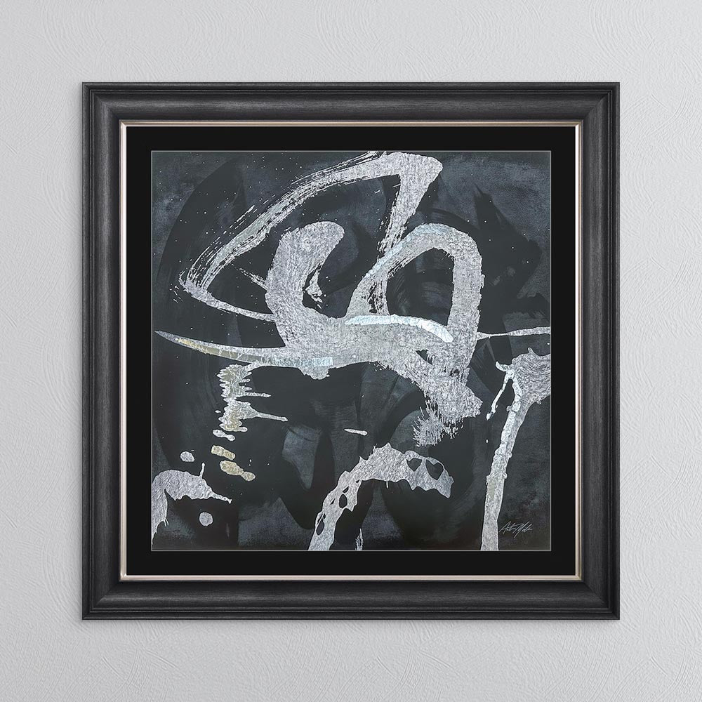 Abstract Swirls No. 1 with Black Mount Framed Wall Art