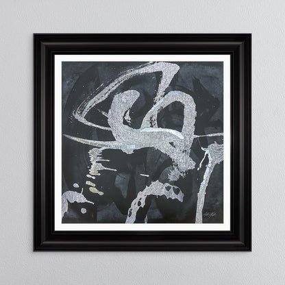 Abstract Swirls No. 1 with White Mount Framed Wall Art