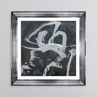 Abstract Swirls No. 1 with White Mount Framed Wall Art