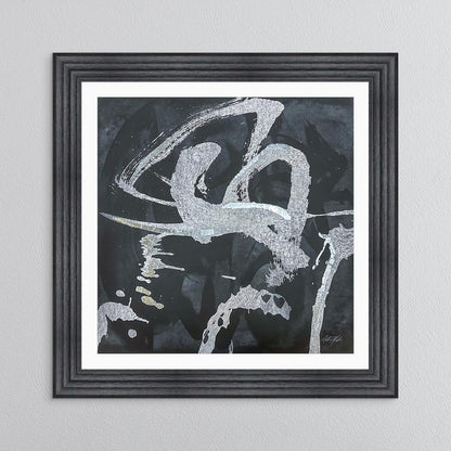 Abstract Swirls No. 1 with White Mount Framed Wall Art
