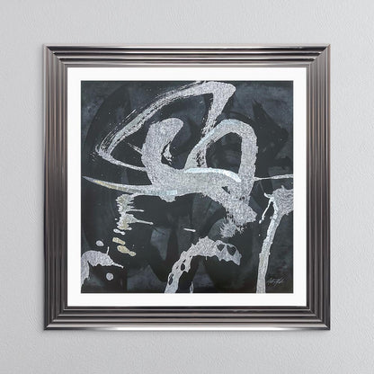 Abstract Swirls No. 1 with White Mount Framed Wall Art