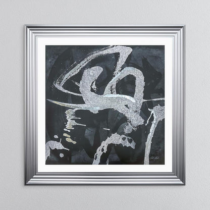 Abstract Swirls No. 1 with White Mount Framed Wall Art
