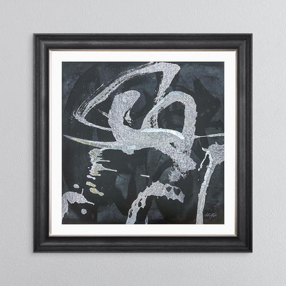 Abstract Swirls No. 1 with White Mount Framed Wall Art