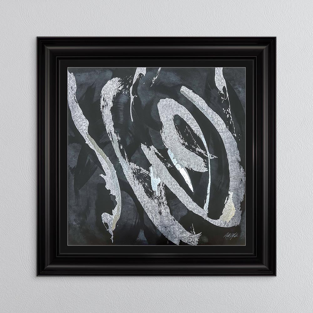 Abstract Swirls No. 2 with Black Mount Framed Wall Art