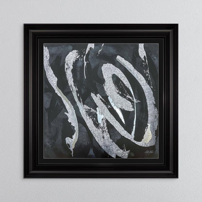 Abstract Swirls No. 2 with Black Mount Framed Wall Art