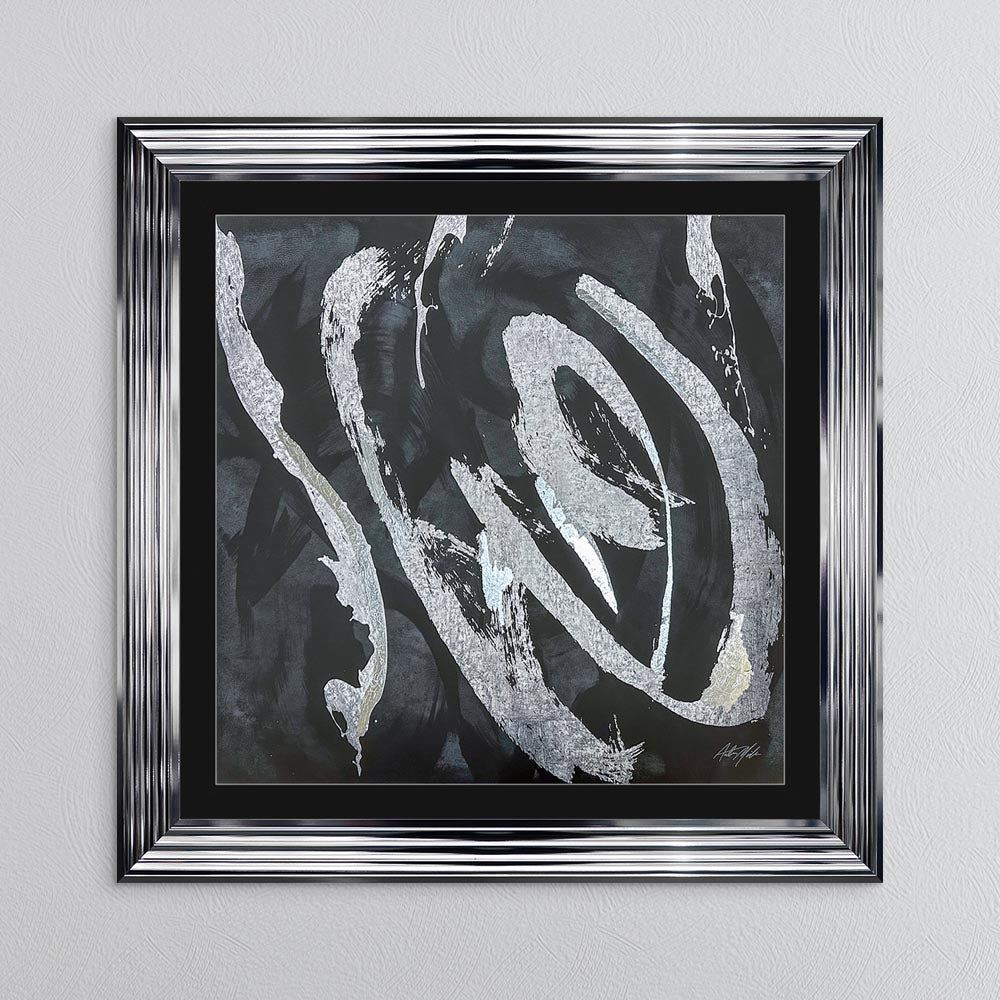 Abstract Swirls No. 2 with Black Mount Framed Wall Art