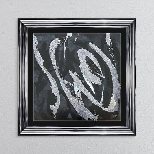 Abstract Swirls No. 2 with Black Mount Framed Wall Art