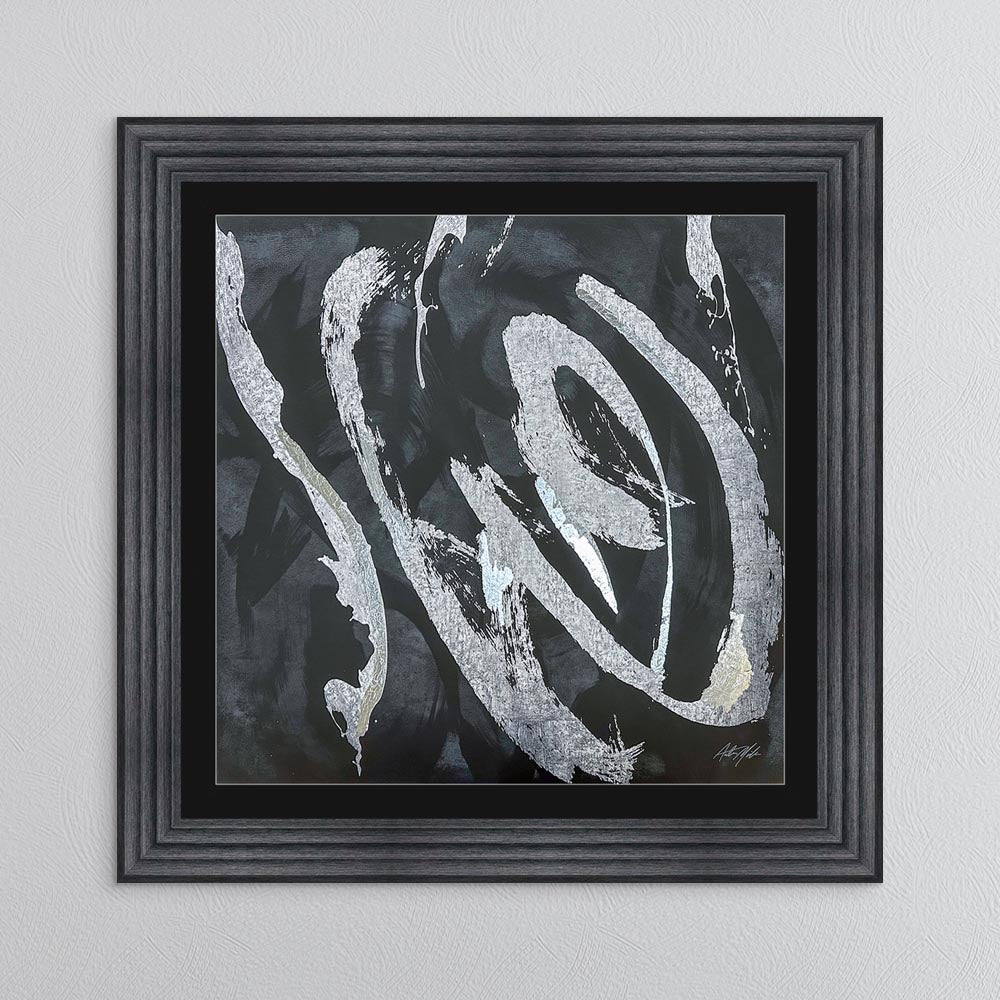 Abstract Swirls No. 2 with Black Mount Framed Wall Art