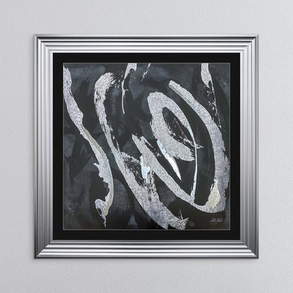 Abstract Swirls No. 2 with Black Mount Framed Wall Art