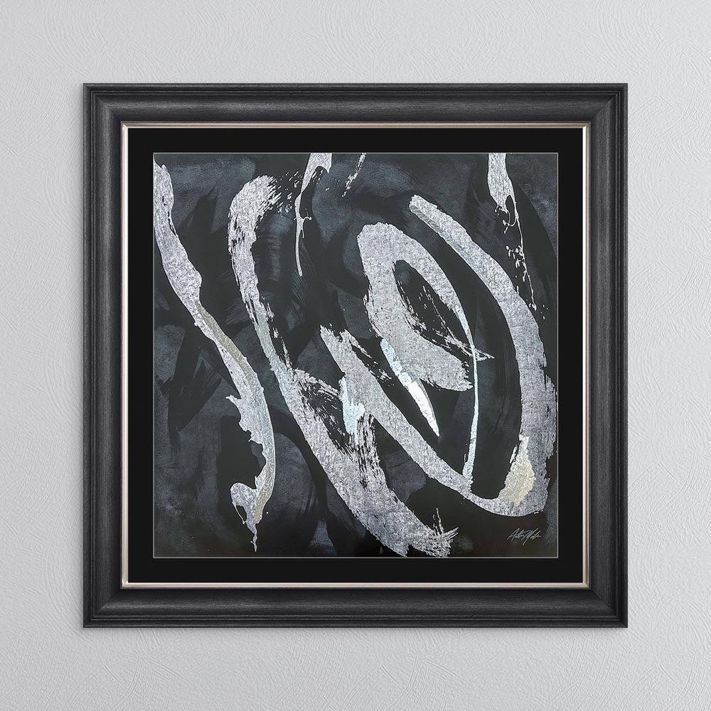 Abstract Swirls No. 2 with Black Mount Framed Wall Art