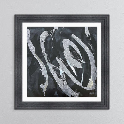 Abstract Swirls No. 2 with White Mount Framed Wall Art