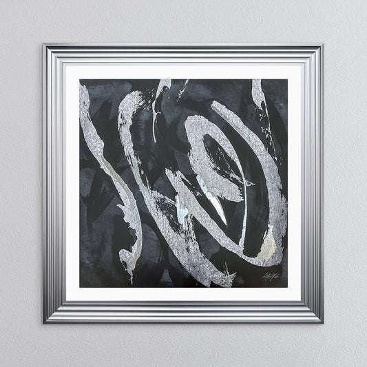 Abstract Swirls No. 2 with White Mount Framed Wall Art