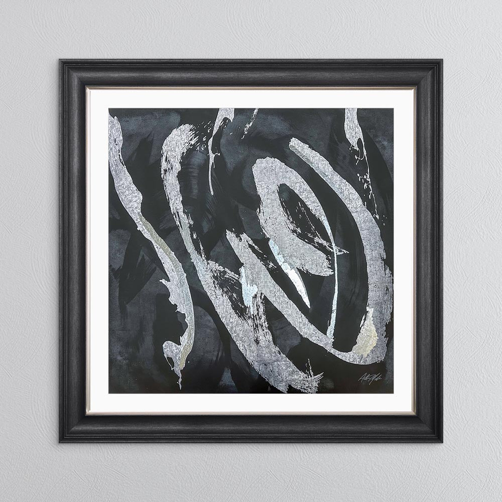 Abstract Swirls No. 2 with White Mount Framed Wall Art