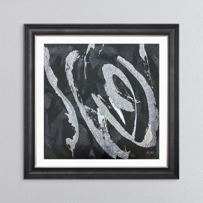 Abstract Swirls No. 2 with White Mount Framed Wall Art
