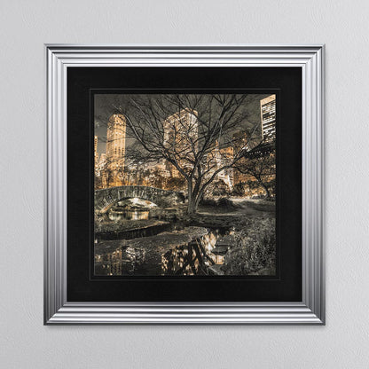 Central Park with Black Mount Framed Wall Art