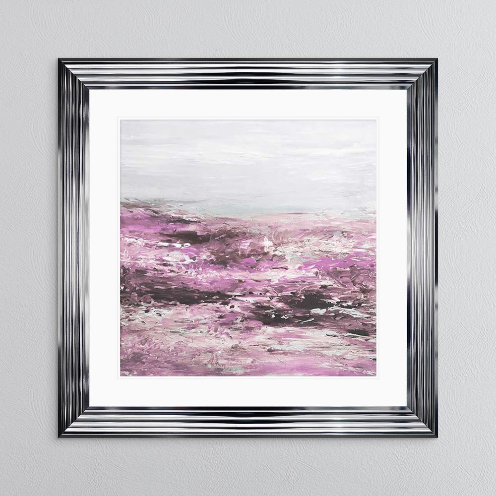 Blush Coast 1 with White Mount Framed Wall Art