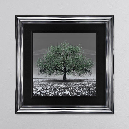Emerald Cherry Tree with Black Mount Framed Wall Art