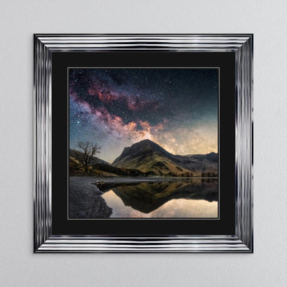 Buttermere Shore Milky Way with Black Mount Framed Wall Art