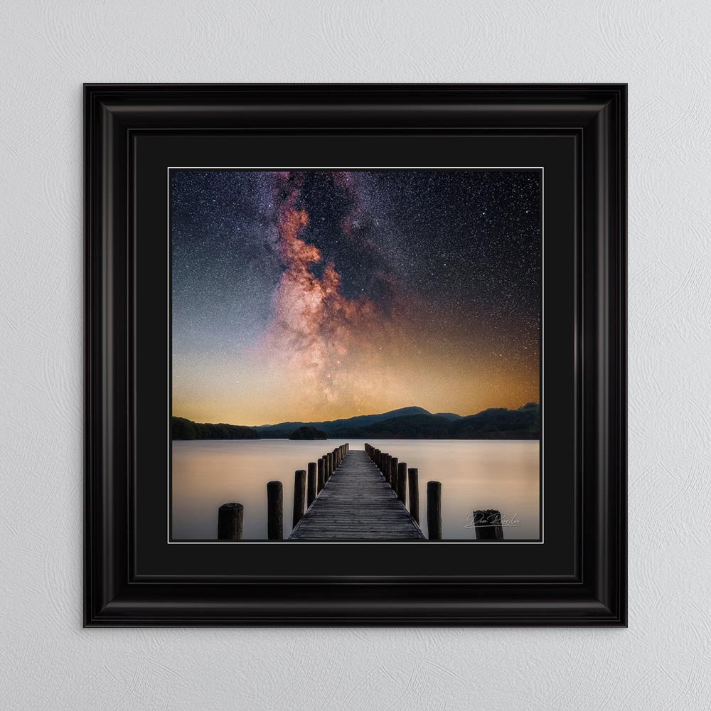 Coniston Milky Way with Black Mount Framed Wall Art