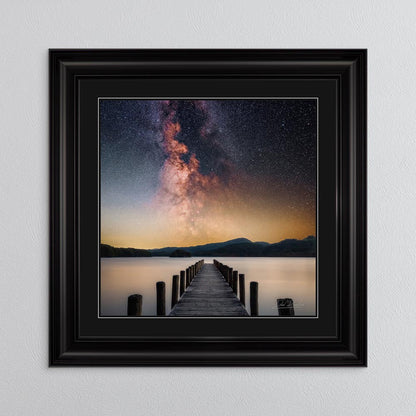 Coniston Milky Way with Black Mount Framed Wall Art