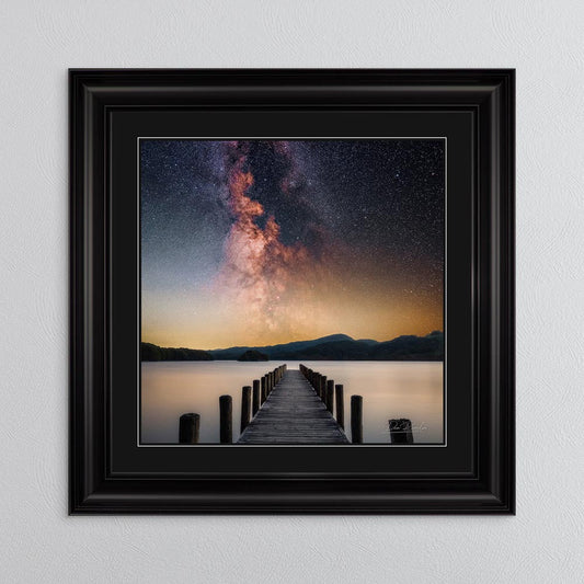 Coniston Milky Way with Black Mount Framed Wall Art