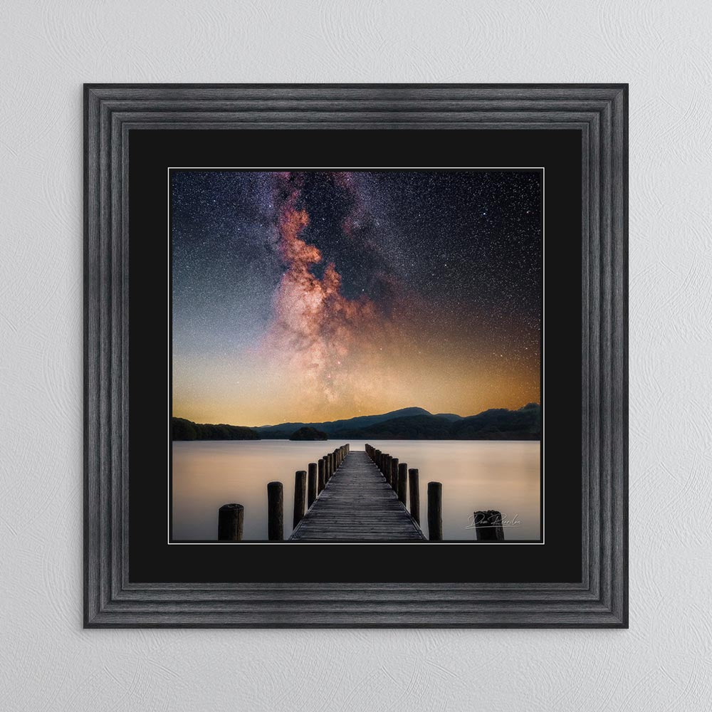 Coniston Milky Way with Black Mount Framed Wall Art