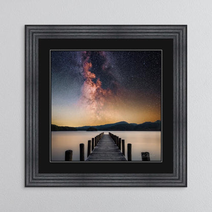 Coniston Milky Way with Black Mount Framed Wall Art