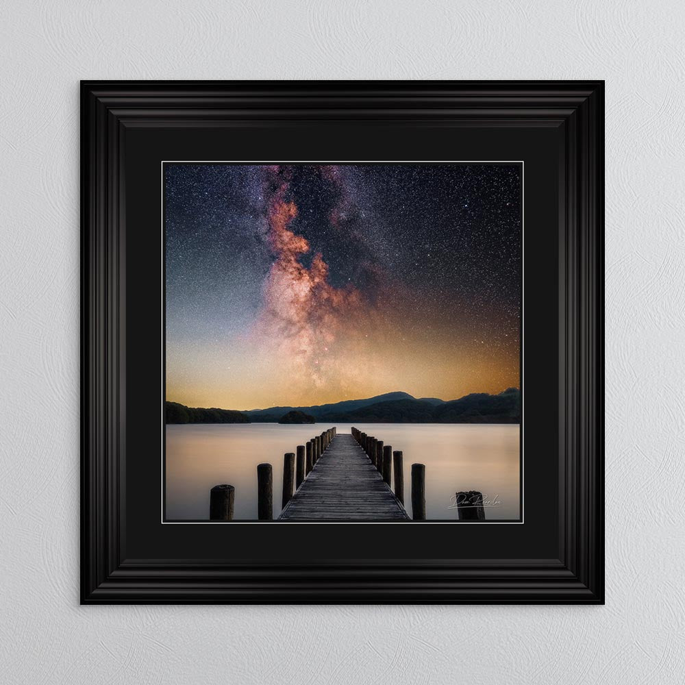Coniston Milky Way with Black Mount Framed Wall Art