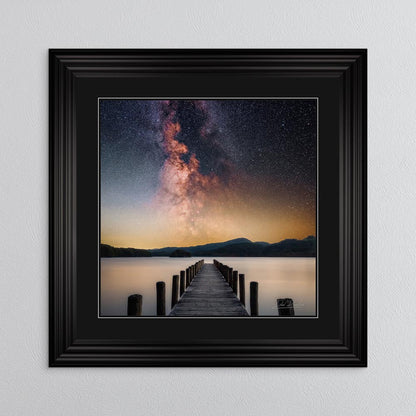 Coniston Milky Way with Black Mount Framed Wall Art