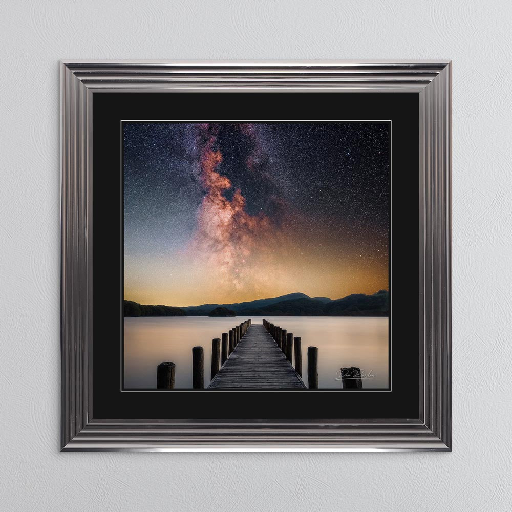 Coniston Milky Way with Black Mount Framed Wall Art