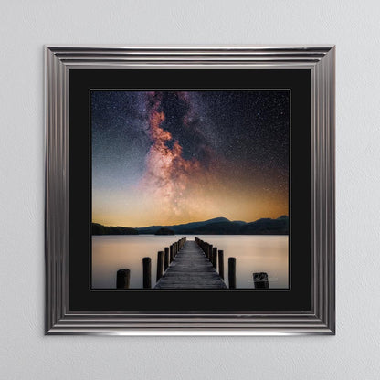 Coniston Milky Way with Black Mount Framed Wall Art