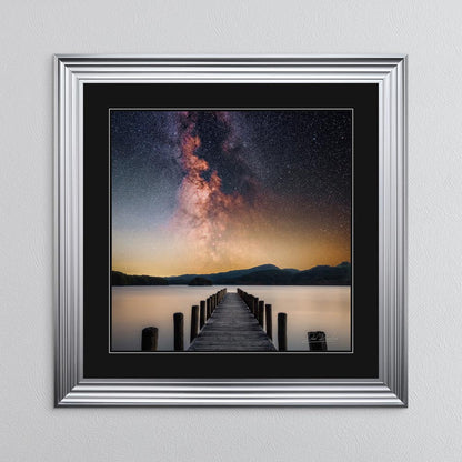 Coniston Milky Way with Black Mount Framed Wall Art