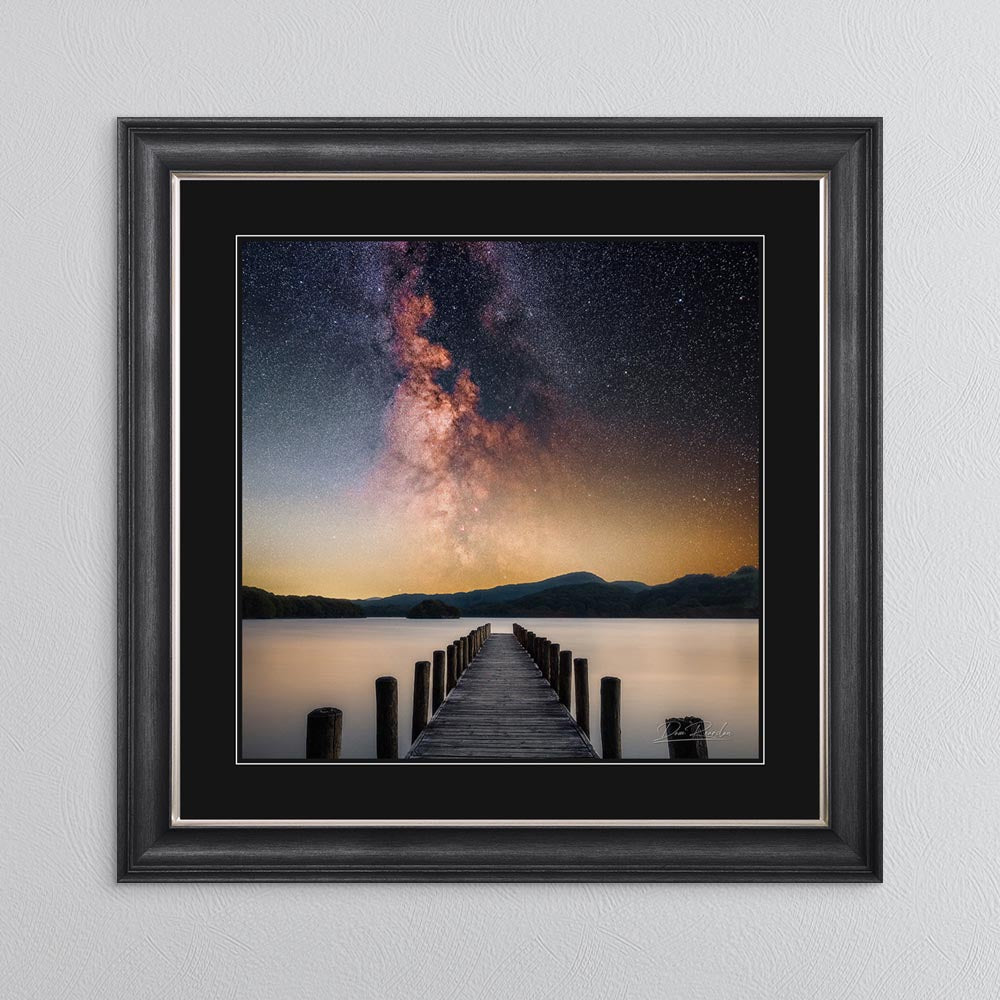 Coniston Milky Way with Black Mount Framed Wall Art