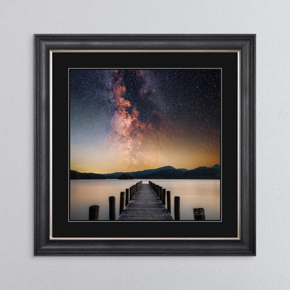 Coniston Milky Way with Black Mount Framed Wall Art