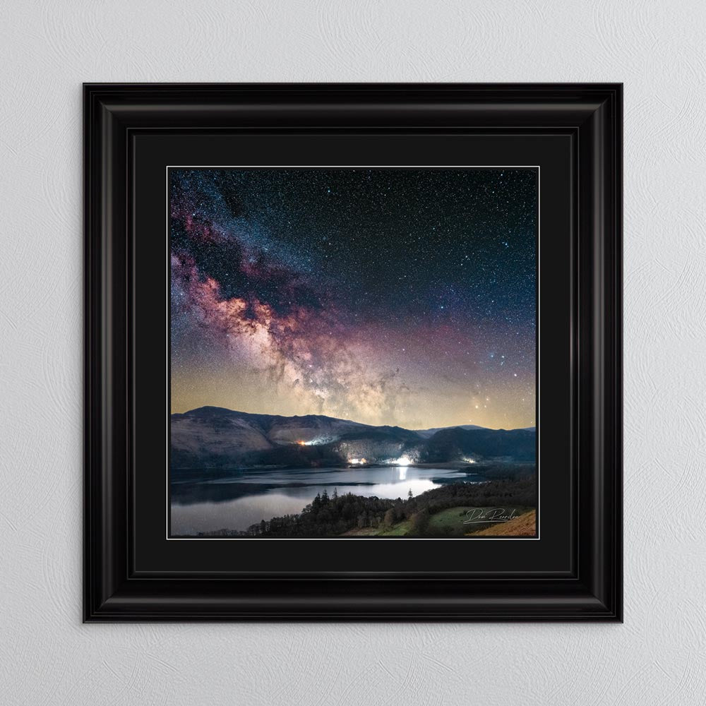 Derwentwater Milky Way with Black Mount Framed Wall Art