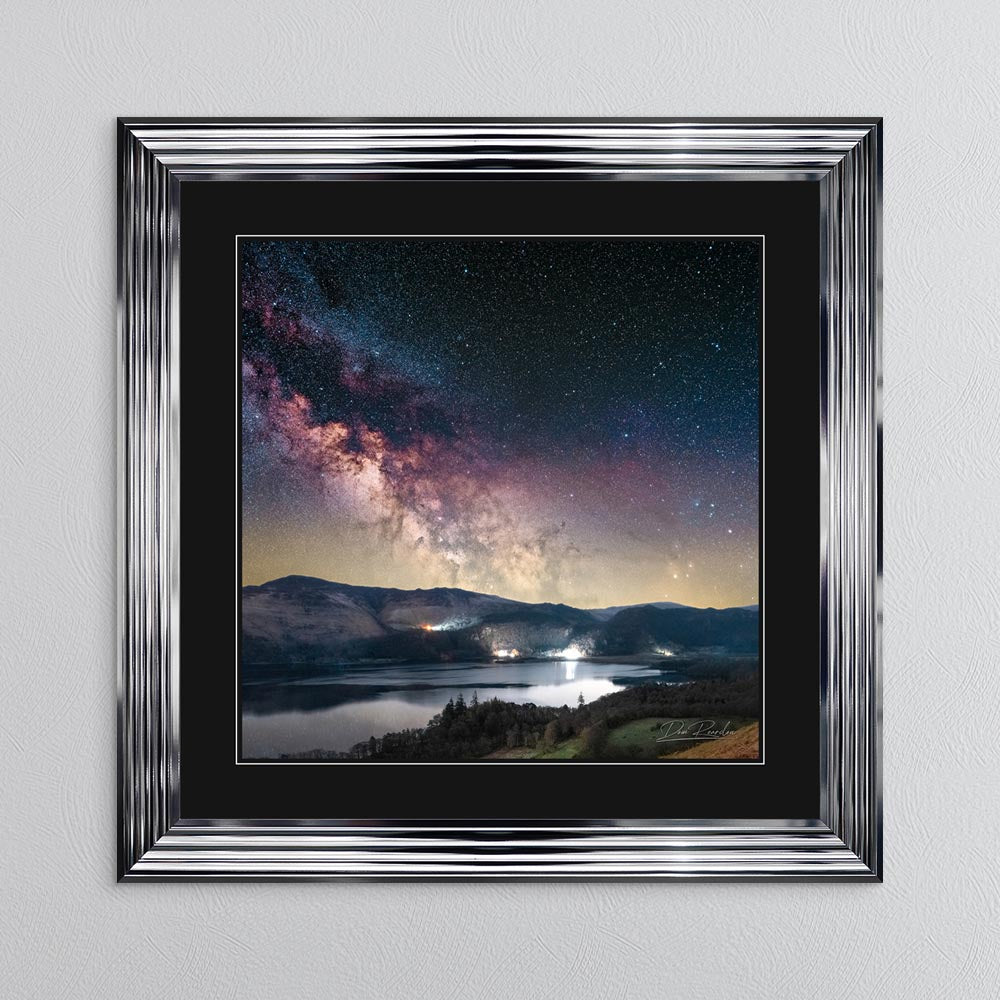 Derwentwater Milky Way with Black Mount Framed Wall Art
