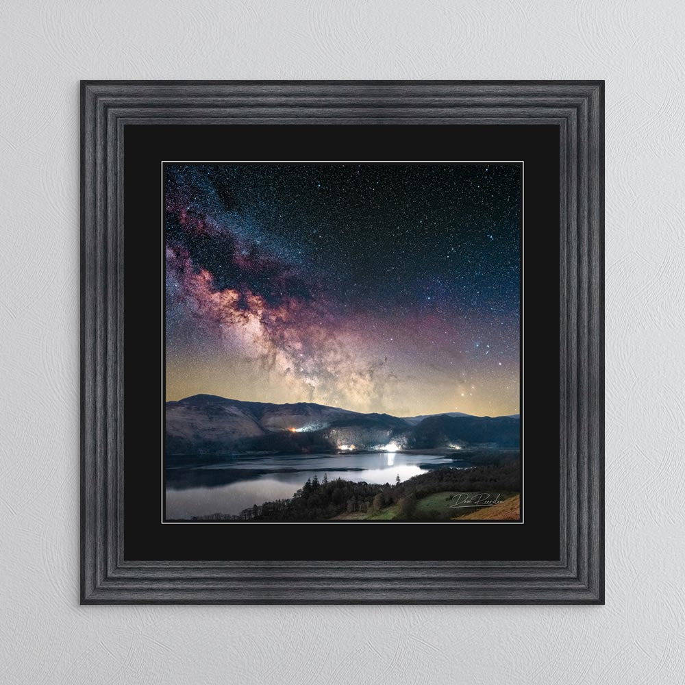 Derwentwater Milky Way with Black Mount Framed Wall Art