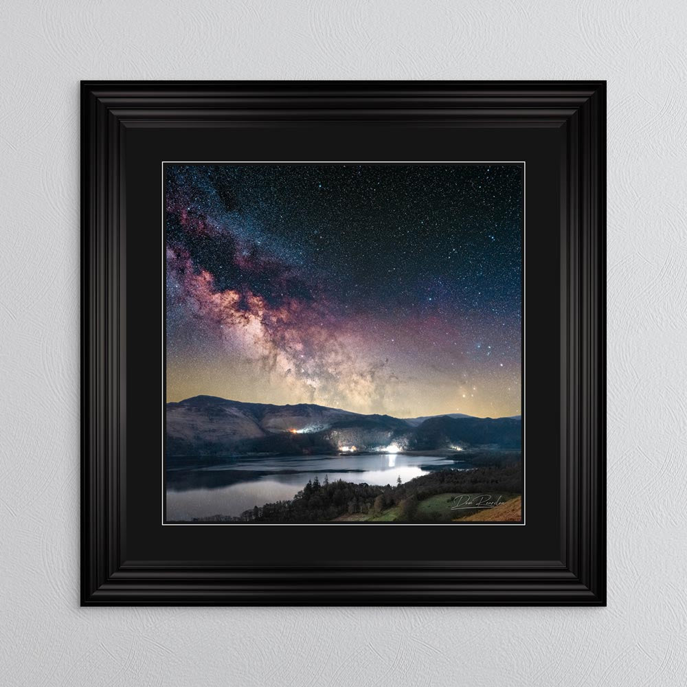 Derwentwater Milky Way with Black Mount Framed Wall Art