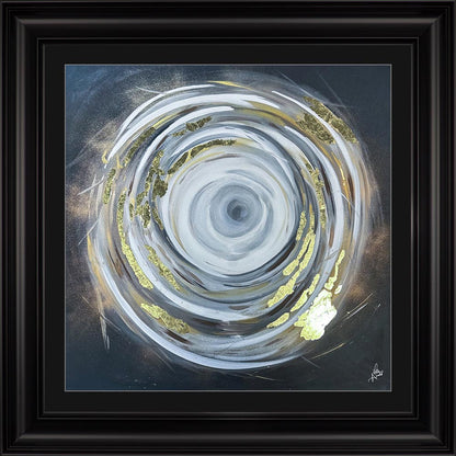 Circle of Life 1 with Gold Foil Embellishment - with Black Mount Framed Wall Art